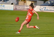 Women’s footballers make final mark before two-month break A Claudia Edmonds Crop TBW Newsgroup