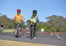 Riders race to try pump track Eamon Brooks, Jaques Aslin TBW Newsgroup