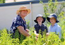 Sun safety vital for garden curriculum Jen, Neave And Mitch (2) TBW Newsgroup