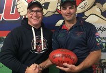 West Gambier senior football coach puts positive spin on interrupted preseason Brenton James, Cameron Sandercockcrop TBW Newsgroup