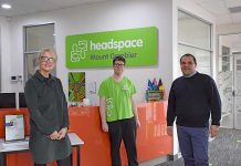Crucial funds boost headspace services Tasja Barelds, Jamie Gordon, Tony Pasin Dsc 6124 TBW Newsgroup
