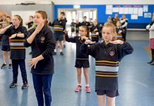 Primary School students enjoy dance break Holly And Tia TBW Newsgroup