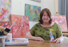 Artist reads into book for spark