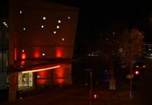 City sites turn red for cause