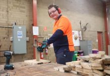 Wood bundling business boom for Millicent students