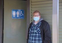 All-gender bathroom push