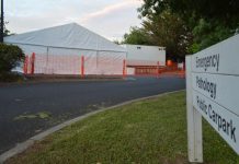 Emergency department tent set up in Covid-19 preparation