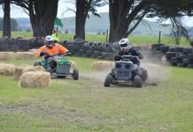 Humble lawn mowers cut loose