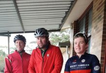 Riders battle strong winds