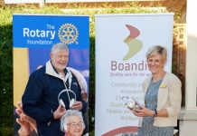 Headsets supplied by Rotary club