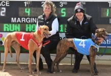 Kerry and the Captain rock at the raceway