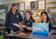 Student art on display through community