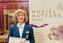 Student awarded Muriel Matters Award