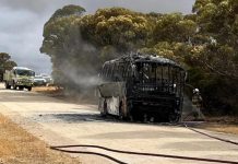 Students escape school bus fire