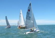 Spinnakers fly in ideal conditiona