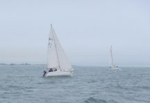 Sea mist makes for interesting racing