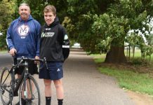 Shared bike path underway