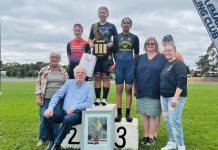 Cyclists perform interstate