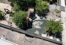 Infamous city sinkhole filled in