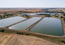 Treatment pond used to help combat fires
