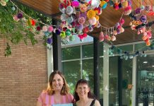 Jumping for joy at book launch