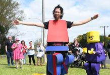 Lego Man hangs up the suit