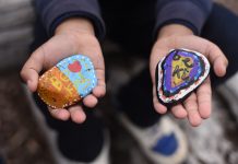 Painted rocks at Railway Lands