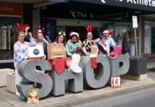 Shoppers get into Christmas spirit