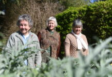 Garden volunteers gather