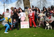 Living dead shamble down Commercial Street